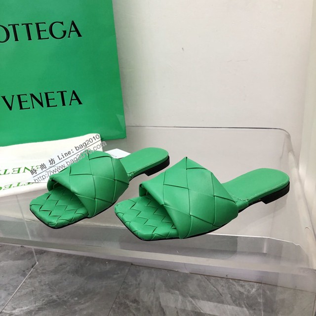 BOTTEGA VENETA寶緹嘉高跟版2022春夏新色編織高底拖鞋 dx3525